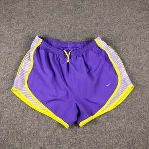 Nike Shorts Dri-Fit Athletic Running Shorts Purple Green Medium